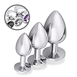 Anal Butt Plug Anal Trainer Kit Male Prostate Massagers Metal Anus Play Fetish Stainless Steel Stimulation Pleasure Adult Sex Toy Things for Women Men Couples buttplug Fantasy Restraints Bondage