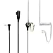 abcGoodefg Walkie Talkie Earpiece with Mic PTT, 1 Pin 2.5mm Covert Acoustic Tube Ear Piece Headset for Police Radios Law Enforcement Compatible with Motorola MH230R MH230TPR MR350R MS350R (10 Pack)