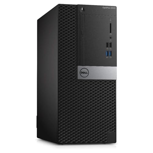 Dell OptiPlex 5050 MT Desktop, Intel Core i7-7700T, 8 GB di RAM, 256 GB di SSD, WiFi, Bluetooth, tastiera QWERTY americana, Windows 11 Pro (ricondizionato)