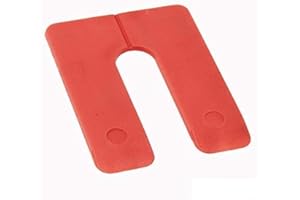 Plastic Structural Shim Horseshoes U Shape, Size: 3" x 4" x 1/8". Pack of 100 Pcs. Red Color, Made in U.S.A. Levelers for Window & Door Shims. BFSEALS Free & Quick Shipping
