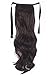 Haironline One Piece Tie Up Ponytail Clip in Hair Extensions Hairpiece Binding Pony Tail Extension for Girl Lady Woman medium brown