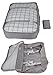 Vercord 8 Set Travel Packing Pods Luggage Organizers Cubes with Laundry Bags Accessories, Grey