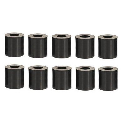 qfix Spacer Sleeves for M10 Screws, Length 20 mm, Plastic, Black, Set of 10