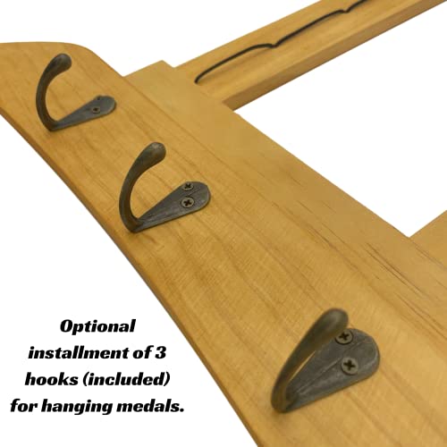 Brazilian Jiu Jitsu Belt Display BJJ Belt Rack for 5 Belts Plus Medals Hanger from White to