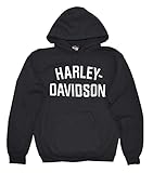 Harley-Davidson Men's Heritage Pullover Hooded Sweatshirt Black Hoodie 30296635