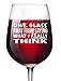One Glass Away Funny Wine Glass Unique Wine Gifts Women Birthday Wine Gifts For Men Wife Girlfriend Sister Boss Best Friend BFF Coworker or Daughter - Christmas Present 13 Oz