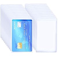 BronaGrand 20pcs Transparent Vertical ID Credit Card Holder Business Card Protector Sleeves