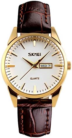 Skmei Women's Watches for Ladies Female Brown Leather Band