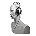 Andrea Communications NC-250 Circumaural Stereo PC Headset with Noise Canceling Microphone, Volume Control, Dual 3.5mm Plugs, in Retail Packaging.