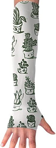 Cute Watercolor Plants Arm Sleeves UV Protection For Men Women Youth Arm Warmers For Cycling Golf Baseball Basketball
