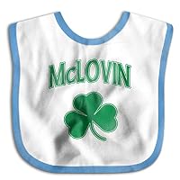 Mclovin Irish Shamrock Infant Toddler Bibs Adjustable Snaps Cute Prints Baby Bib Funny Baby Shower - Gift