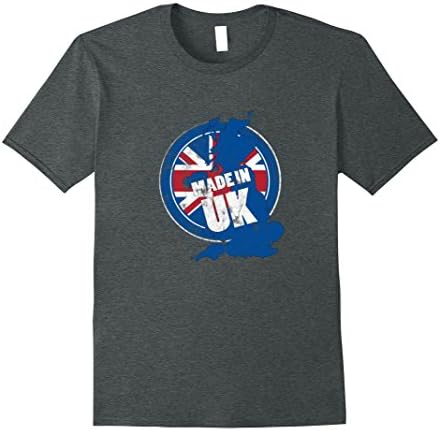 Mens Made in UK T-shirts Vintage Flag XL Dark Heather