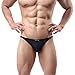Sunward Men Ultra-Thin Breathable Briefs Sexy Underwear (XXL, Black)