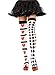Leg Avenue Women's Harlequin Thigh Highs, Black/White/Red, One Size