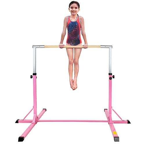 Gymnastics Bar, YEEGO Gymnastic Junior Horizontal Training Bar Adjustable Height Premium Gymnastic 1-4 Levels, 220 lbs Weight Capacity Home Training Kip Bar for Kids, 2 Years Warranty - Thumbnail 6