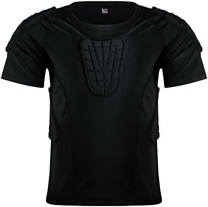 Boy's Chest Protector Padded Compression Shirt Parkour Extreme Exercise Suit for