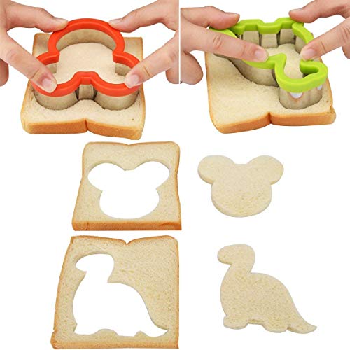 Sandwiches Cutter set（12 Pack）, Mickey Mouse，Dinosaur ，Heart ，Star