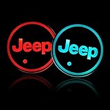 Auto Sport 2PCS LED Cup Holder Mat Pad Coaster with USB Rechargeable Interior Decoration Light Fit Jeep Accessories