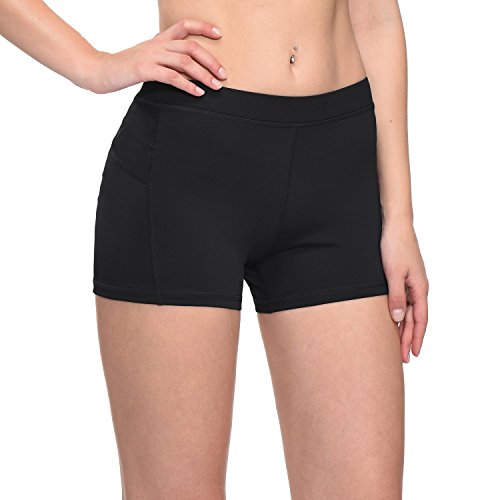 image for BALEAF Women's 3 Inches Active Sports Compression Volleyball Shorts Wo