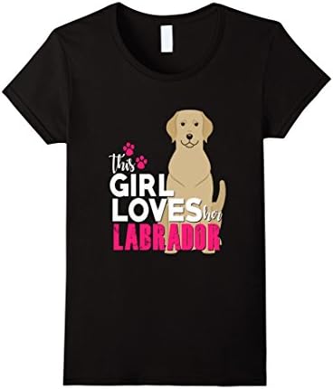 Womens This Girl Loves Her Golden Lab Labrador Dog Shirt Pet Puppy Medium Black