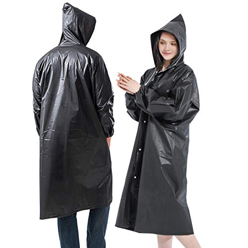 thumbnail image 2 of 2-Pack Reusable Rain Ponchos For Adults - Waterproof Hooded Raincoats With Sleeves For Outdoor Events 2 of 13