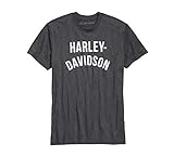 Harley-Davidson Men's Graphic Font Slim Fit Tee, Grey