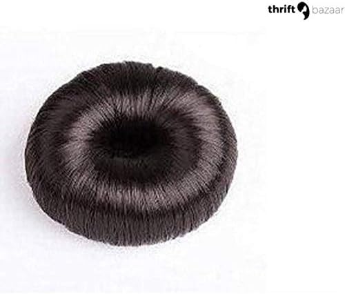 Thrift Bazaar (Brown bun) Synthetic Hair Bun Extension Donut Chignon Hairpiece Wig Women Costume Party Dress_VAF_566