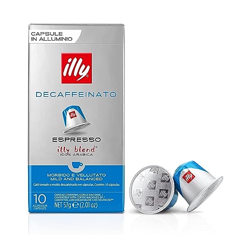 Illy - Cafeïnevrije koffiecapsules - Compatibel met Nespresso - 10 eenheden