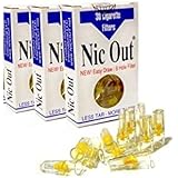 Nic-Out Cigarette Filters 3 Packs (90 Filters) Smoking Free Tar & Nicotine Disposable Nicout Holders for Smokers DON'T QUIT S