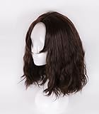 Menoqi Men's Short Curly Layered Wig Heat Resistant Wigs Human Hair Wigs Natural Looking Wigs with Wig Cap WIG137