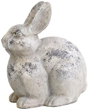 Michael Carr Designs MCD6721XLA344 17 in. Antique White Rabbit Face Sideways - Extra Large