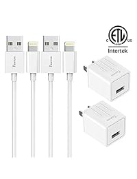 Pantom - Cargadores de pared para iPhone X, iPhone 8, iPhone 7, iPhone 6, iPhone 5, iPad Mini (2 unidades), Blanco