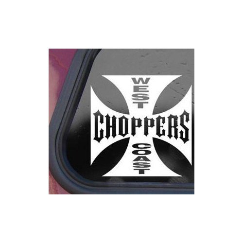 WEST COAST CHOPPERS WIDE GIANT WHITE COLOR HOME DECOR CAR BIKE WINDOW HELMET DECORATION MACBOOK LAPTOP WALL NOTEBOOK ART AUTO WALL ART ADHESIVE VINYL CAR VINYL DECOR DECAL STICKER
