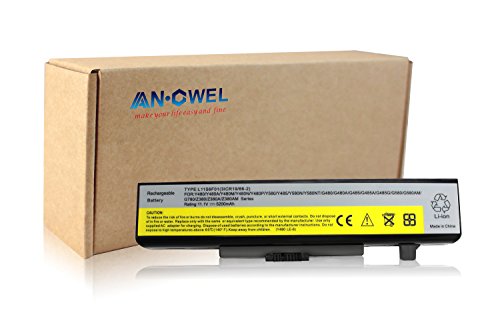 Angwelâ„¢ 6-cell 11.1V 5200mah high capacity Laptop battery replacement for Lenovo Y480 Y580 G480 G580 Z480 Z580 Series L11L6F01
