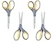 Westcott 13901 8 in. Straight Titanium Bonded Scissors, Grey/Yellow, 4 Per Pack