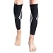 Unisex Calf Compression Sleeve for Shin Splint, Strong Calf Pain Relief 20-25mmHg, Breathable Leg Compression Socks for Sports Flight Air travel Running Cycling Medical Athletes Runners Men Women Pair