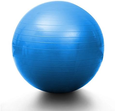 New Yoga Ball Exercise Gymnastic Fitness Level Pilates Balance w/Air Pump Blue 25" 65cm