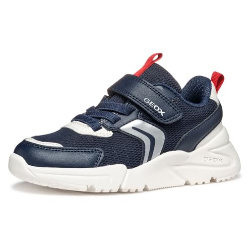 J Loftus Boy B - Scarpe da Ginnastica Bambino, Navy/Red,