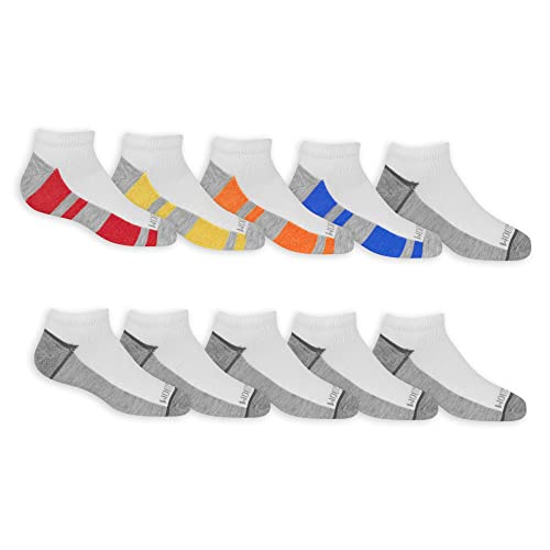 Fruit of the Loom Boys' Lightweight No Show Socks (10 Pack)
