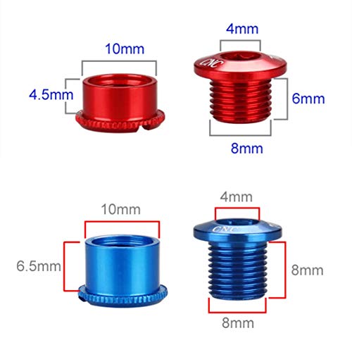 Quanna 5PCS/Set Aluminum Alloy Chainring Bolt Bicycle Chainwheel Screws Road MTB Bicycle Disc Screws for Crankset