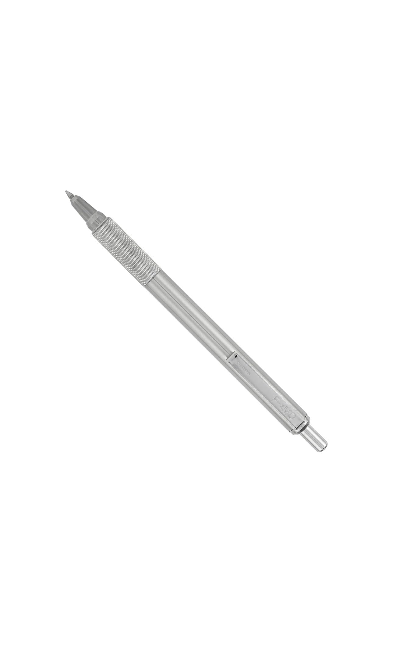 Zebra F701 Ball Pen Retractable Stainless Steel Medium Black Ref 44970