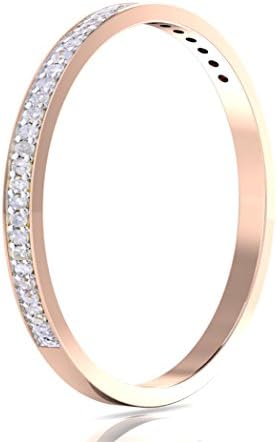 Buy Jewels 14k Gold Half Band Natural Diamond Wedding Anniversary Ring (1/10 cttw, G-H Color, I1-I2 Clarity)