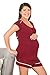 Kindred Bravely The Amelia Ultra Soft Maternity & Nursing Pajamas - Shorts Set (Cabernet, Medium)