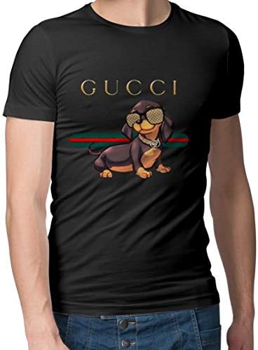 Gucci Stripe Dachshund Dog - Gucci Shirt Logo - Gucci Logo t Shirt for Men - T Shirt Men