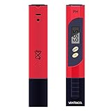 VANTAKOOL Digital PH Meter, PH Tester with ATC,Water Quality Tester 0.01pH High Accuracy, 0.00-14.00 Measurement Range, 0.01 Resolution Measure Household Drinking Water (RED)