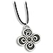 Spiral Cross and Mustard Seed Pendant - Faith Moves Mountains - 22 inch Black Cord