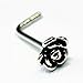 1 Piece 20g (0.8mm) 925 Sterling Silver Nose Stud Nose Ring L Shape Tiny Rose 1/5