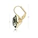 MYJS Bella Earrings with 8.5 Carat Black Diamond Swarovski Crystals Gold Plated