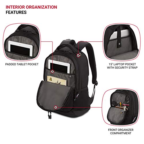 SwissGear Cecil 5505 Laptop Backpack, Black, 18Inch Pricepulse