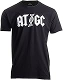 ATGC | Funny Chemistry Chemist Biology Science Teacher for Men Women DNA T-Shirt-(Adult,XL) Black